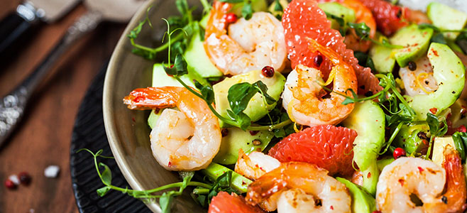 grapefruit shrimp salad