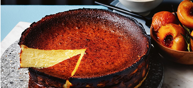 basue peach cheesecake