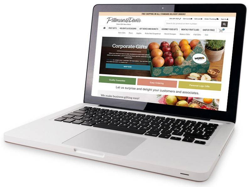 Laptop of Corporate Gift Page