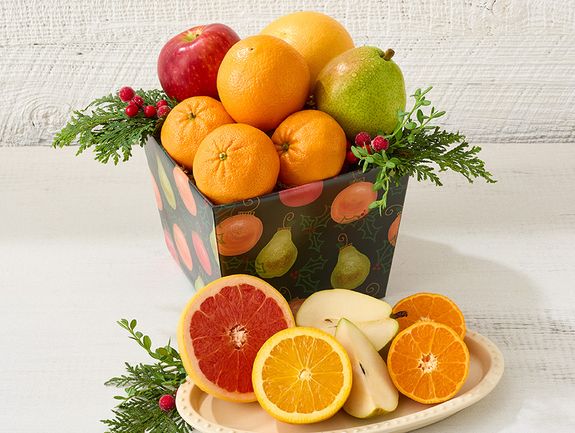 Holiday Ornament Fruit Tote