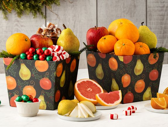 Holiday Fruit Gift Totes