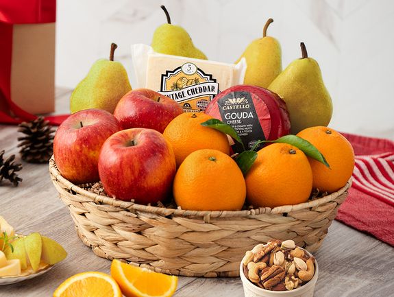 Gourmet Fruit & Cheese Gift Basket