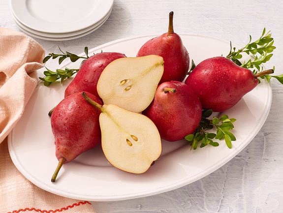 6 Holiday Red Pears