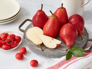 Red Pears and Bing Chocolate Cherries