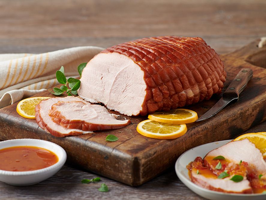 Smoked Boneless Turkey Breast with Orange Chipotle Sauce