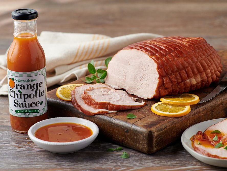 Smoked Boneless Turkey Breast with Orange Chipotle Sauce