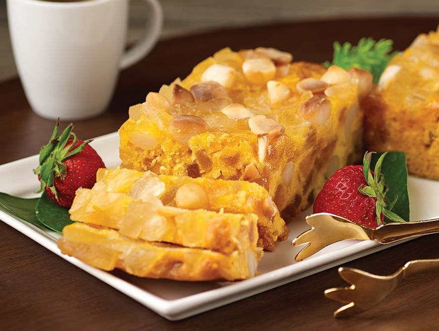 pineapple macadamia nut fruitcake