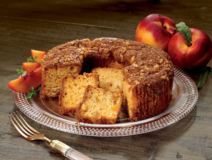 Peach Streusel Cake