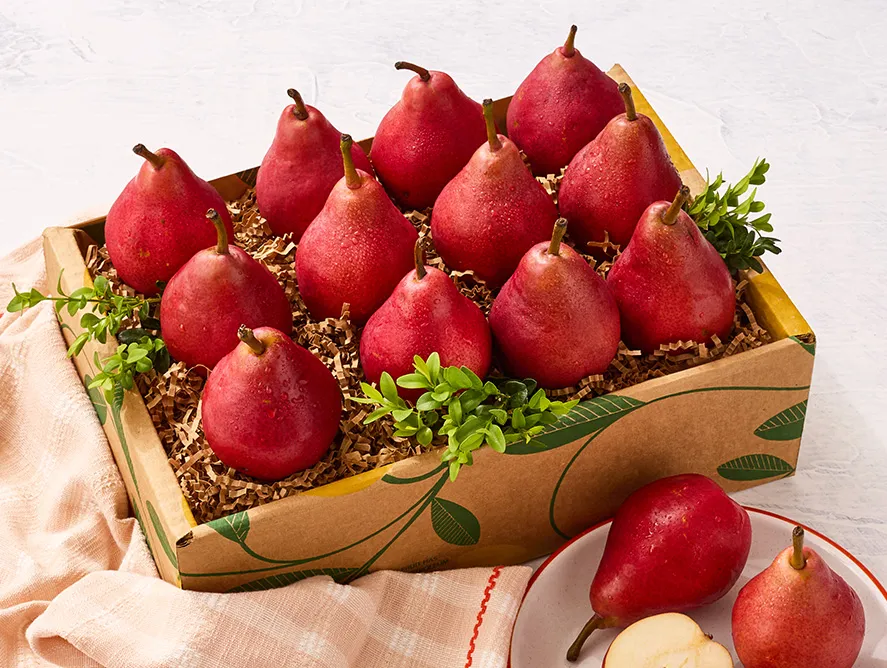 A Gift Box of Holiday Red Pears