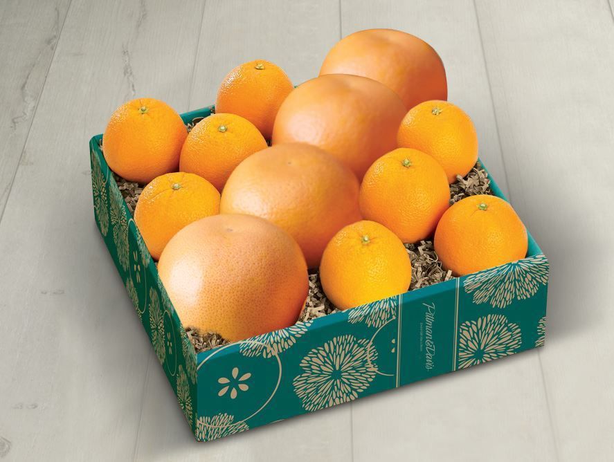 Quarter Bushel Gift Box 6 Rio Ruby Red Grapefruit and 6 Navel Oranges